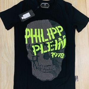 Luxury Mens Philipp Plein T-Shirt, Embroidered